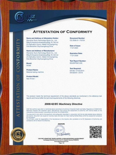 CE Certification - SUNS